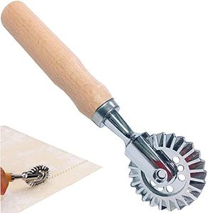 MTOMDY Pastry Wheel Cutter,Pastry and Pasta Cutter Wheel,For Ravioli, Pasta, Dumplings Lasagna, Pierogi - 6.7" Diameter