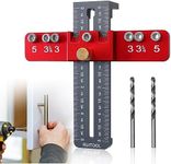 RUITOOL Cabinet Hardware Jig Tool, Aluminium Alloy Cabinet Handle Install Template Tool, Adjustable Punch Locator Drill Template Guide, Cabinet Hole Drilling Template for Handles and Pulls