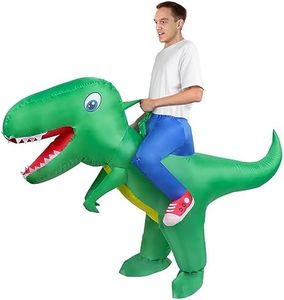 AOOWU Disfraz Dinosaurio Adulto Hinchable, Disfraz Hinchable Adulto con Sistema Inflable, Disfraz Inflable Adulto, Disfraz Halloween Hombre y Mujer para Cosplay Cumpleaños Navidad Carnaval Fiesta