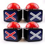 BEAN LIEVE 4Pack Game Buzzer - Game Answer Buzzer with Lights and Sound Trivia Quiz Got Talent Buzzer, Buzzer Buttons for Game Show, Red Game Buzzer for Classroom