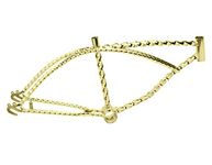 20" Twisted Lowrider Bike Frame Gold.Bicycle Frame Gold