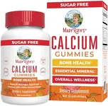 MaryRuth Organics Calcium Supplement | Sugar Free | Calcium Gummies for Women and Men Ages 14+ | Strong Bones and Teeth | Essential Mineral | Vegan | Gluten Free | 60 Count