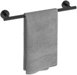 USHOWER Matte Black Towel Bar, 18-Inch Towel Rack for Bathroom Wall Mounted, Thicken SUS304 Stainless Steel Towel Rod Modern Home Decor (Total Length 20-Inch)