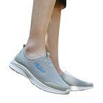 FGUUTYM Trainers Men's 43 Sports Shoes Running Shoes Slip-On Casual Shoes Trainers Outdoor Running Jogging Shoes Flat Shoes Breathable Trainers Fitness Shoes Lightweight Walking Shoes, Grey (grey 1),