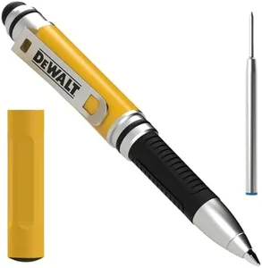 DEWALT Heavy Duty 3-in-1 Mini Stylus Pocket Pen, Tablet Pens for iPad, EDC Touch Screen Pens, Ballpoint w/Touchscreen Tip, Keypad Tip, Compatible iPhone Stylus Pen, Extra Ink Cartridge, Gifts for Dad