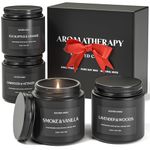 Waxcanpy Scented Candles for Men, Soy Candles for Home Scented, Candle Gifts for Men, 4 Pack Aromatherapy Candle Gift Set for Relaxing, Stress Relief & Home Decor