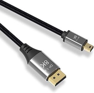 YIWENTEC 1M 3.3FT Mini DP to DisplayPort Cable 8K(7680X4320)@60Hz 4K@144Hz DisplayPort 1.4 Bi-Directional Transmission DisplayPort to Mini DisplayPort (1M)