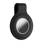 kwmobile Silicone Clip Compatible with Apple AirTag - Protective Silicone Clip for Tracker - Black