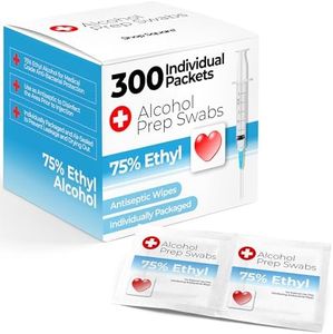 300 Pack Isopropyl Alcohol Wipes - Individually Wrapped Alcohol Prep Pads for Medical, First Aid, Home, & Personal Care Use