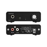 Topping DX1 AK4493S DAC & Headphone Amp, DSD256 PCM32Bit 384kHz, XMOS XU208 USB DAC, USB to RCA Hi-Res Audio Discrete LNRD Digital-Analog Converters, 3.5mm 6.35mm 280mW×2 Headphone Amplifiers (Black)