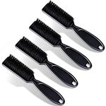 4 Pieces Barber Salon Blade Cleaning Brush Cleaning Clipper Brush Nylon Hair Styling Brush Tool, Black