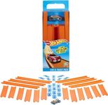 Hot Wheels BHT77 Track Builder Rechte Racebaanset, Lengte Van ca. 4,5 m en 18 Baanverbindingen Incl. 1 Auto, Vanaf 6 Jaar, Meerkleurig