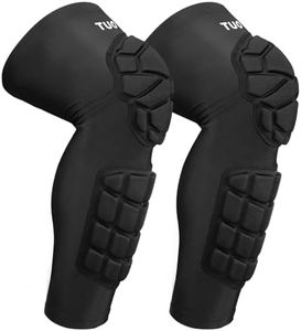 TUOY New Knee Pads Compression Padded Knee Protection Pad for Football Baseball Basketball - Youth & Adult Sizes (1 Pair)