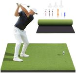 Golf Mat, 5x4ft/6x4ft Large Golf Hitting Mats for Practice Outdoor Indoor, 26mm Thick, High-Elasticity Artificial Turf Mat for Garage Simulator Chipping Driving Swinging Training, Gifts for Him Men
