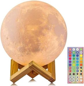 CPLA Moon Lamp Upgrade 128 Colors, Gifts for Girls Boys Kids Women Birthday, Teen Girl Gifts Trendy Stuff, Cool Astronomy Gifts, Shelf Decor, Remote & Touch Control Moon Night Light, Diameter 6 inch