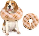 BEAUTYZOO Inflatable Dog Cone Collar, Soft Dog Donut Collar for Medium to Large Dogs After Surgery, Elizabethan Collar Alternatives for Dogs Recovery Prevents Licking Wounds & No Blocking Vision, M