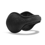 180s Women's Lush Soft Fleece Behind the Head Ear Warmers, Black, One Size