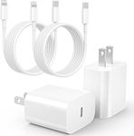 iPhone Fast Charger, [Apple MFi Certified] 2Pack 20W USB C Charger Block with 6FT USB C to Lightning Cable, Type C Wall Charger Compatible with iPhone 14/13/ 12/11/ XS/XR/X/ 8 Plus/iPad,White