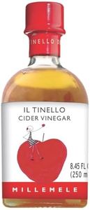 IL TINELLO Italian Apple Cider Vinegar – Aceto di Mele, 250ml (8.45 fl oz) – Naturally Fermented, Delicate & Fruity, Perfect for Salads & Health Benefits, Product of Italy