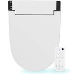 VOVO VB-6100SR Round Bidet Toilet Seat, Warm Water, LED Light, Heated Seat, White, Dryer, Stainless Steel Nozzle, Made in Korea