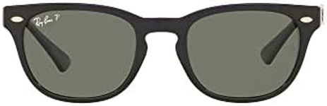 Ray-Ban RB4140 Wayfarer Sunglasses, Black/Polarized Green, 49 mm