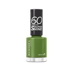Rimmel 60 Seconds Super Shine Nail Polish, 880 Grassy Fields, Quick-Dry Nail Polish, Ultra-Shiny Finish, Easy to Apply, Vibrant Colour, Long-Wearing, Improved Formula, Vegan, 8ml