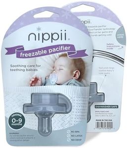Nippii Baby Freezable Teether Pacifier Fill with Water. Freezable Pacifier Provides Cold Soothing Gum Teething Relief for Teething Babies