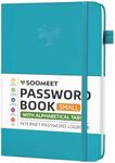 Soomeet Password Book with Alphabetical Tabs, Hardcover Password Keeper, Size 4.4''x 6.1'' Password Notebook for Saving Internet Login, Username, Password Organizer for Computer & Website Logins,