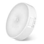 Motion Sensor Night Light [Pack of 1] – USB Rechargeable Wireless LED Lamp with Magnetic & Self-Adhesive Mount – Indoor Light for Wardrobe, Cabinet, Cupboard, Kitchen, Bedroom & Stairs