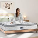 BedStory 8 Inch Hybrid Mattress, Queen Size Innerspring & Foam Mattress – Bed in a Box – Medium Firm Mattress -Comfort Plush Euro Pillow Top, Supportive & Pressure Relief