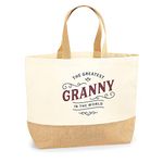 D Design Invent Print! Granny Gift Bag Tote Shopping Bag Birthday Gift Present for Granny Keepsake Idea - Size: 36 x 34 x 13 cm