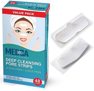 MEDca Deep Cleansing Blackhead Pore Strips - Pack of 48 Peel - Off Blackhead Remover and Pore Unclogging Strips for Nose and Face, Chin, Forehead & Healthier Looking Skin