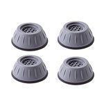 Dhananjay Washing Machine Stand Refrigerator Stand with Anti Vibration Pads with Suction Cup Kitchen Accessories Items Washer Dryer Furniture Stand (Grey (Round) with Anti Slip pad)