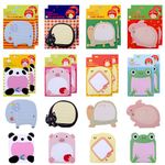 16 Packs Cute Kids Sticky Notes Set, JIANTA Small Pastel Sticky Notes for Party Bags, Funny Sticky Note Pads Mini Memo Note Pad Party Bag Fillers for Kids