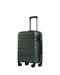 ANTLER - Logo Hard Shell Cabin Suitcase, 55x40x20cm 35.2L, Lightweight & Small, 4 Spinner Wheels - Adjustable Handle, Carry On, TSA Lock - Granite