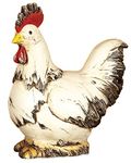 Deco 79 58222 Polished Stone Rooster Statue, 10 by 12-Inch