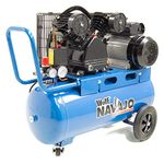 50 Litre Air Compressor 14.5CFM 50L 116psi Belt Driven 8 BAR 2200w 3HP Twin Cylinder Wolf Navajo Oil Lubricated Portable 230V - 2 Years Warranty