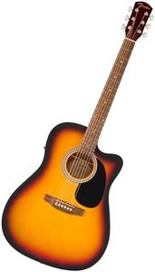 Fender FA-25CE Dreadnought Acoustic Electric Guitar, Beginner Guitar, with 2-Year Warranty, Includes Built-in Tuner and On-Board Volume and Tone Controls, Comes with Free Lessons, Sunburst