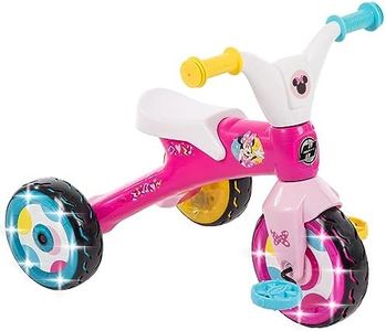 Huffy Disney Minnie Mouse Electro-Light Girl's Trike, Ideal for Ages 3+, Minnie Mouse Graphics, Colorful and Playful Design, Simple Coaster Brake, Sturdy and Durable, Safe for Toddlers