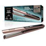 REVAMP Dynamic Radiance Straight & Style Ionic Ceramic Hair Straighteners - Extra-Long Plates for One Stroke Styling, Curved Design for Lasting Waves, Curls - Salon Professional Hair Straightener