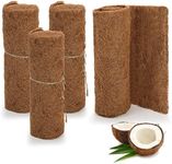 YOUEON 4Pcs Coconut Coir Liner Roll 12 x 40 Inch Coco Liner Sheet Reusable Coconut Fiber Mat, Reptile Carpet, Snow Melting Mats Insulation Coconut Mat for Reptile, Planter, Flowerpot, Garden