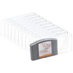 Mcbazel10 Pcs Clear Case Sleeve Protector for Nintendo N64 Games Cartridge Game Box Game Storage Case Protector for N64 Games