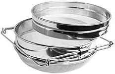 BELF Stainless Steel Honey Strainer Double Sieve Beekeeping Filter