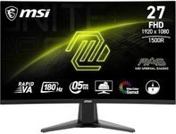 MSI MAG 27C6F 27 Inch FHD Curved Gaming Monitor - 1500R 1920 x 1080 Rapid VA Panel, 180 Hz / 0.5ms (GtG, Min.), Adaptive-Sync - DP 1.2a, HDMI CEC