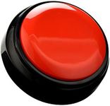 Recordable Button Voice Recording Button Dog Buttons for Communication Game Buzzer 30 Seconds Recordable Answer Buzzers Funny Gift for Office Home (Red)