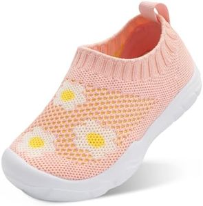 JOINFREE Toddler Boys Shoes Kids Girls Barefoot Shoes Boys Running Sneakers Casual Walking Shoes for Toddler PinkFlower 5 Toddler