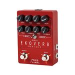 FLAMMA FS22 Stereo Delay and Reverb Pedal Digital Guitar Effects Pedal with Reverse Delay Shimmer Reverb Tap Tempo Freeze Trail On Function