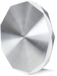 MICAIKEM 20Pack 32mm 304 Stainless Steel Faceted Edge Coin Blanks CNC Machined Challenge Ball Marker Blanks Heavy Duty 1/8" Thick for Laser Engraving and Stamping