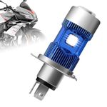 DZG H4 Motorcycle LED Headlight Bulb 9003 HB2 P43t 6500K 25W, Compatible with Snowmobile, ATV, UTV, Street Glide, Road King, Electra Glide, V Star 650, Gold Wing, Boulevard C50, Vulcan 900 etc, 1 Pack