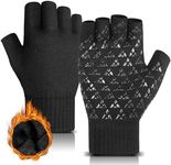 DOVAVA Fingerless Gloves for Men Wo